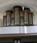 Le grand orgue Rieger (2003) de l'église de Menzingen. Cliché personnel (août 2008)
