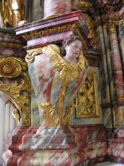 Détail baroque d'un autel à Rheinau. Cliché personnel