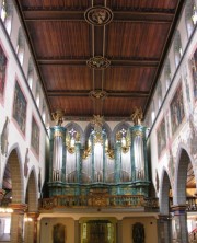 Vue de la nef et des orgues. Cliché personnel