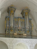Vue de l'orgue Kuhn (selon J. Bossart) à Bellelay. Cliché personnel (10.11.2008)