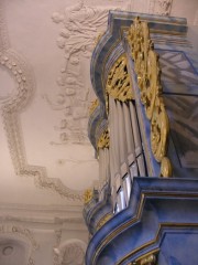 Vue de la façade de l'orgue en tribune. Cliché personnel