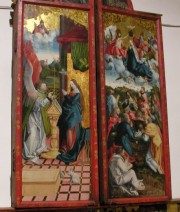 Vue des panneaux fermés du retable de J. de Furno: une splendeur du début du 16ème s. Cliché personnel