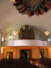 Perspective de la nef en direction de l'orgue. Cliché personnel
