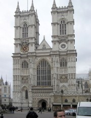 Façade de la Westminster Abbey. Crédit: //en.wikipedia.org/