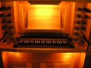 La console de l'orgue Felsberg. Cliché personnel