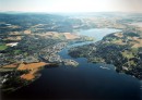 Vue aérienne de Levanger. Crédit: www.levanger.kommune.no/