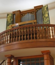 Autre vue de l'orgue avec ses volets ouverts, décorés par Lermite. Cliché personnel