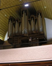 Vue de l'orgue Mingot en tribune. Cliché personnel