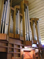 Vue de l'orgue en tribune (Montre et console). Cliché personnel