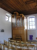 Vue générale de l'orgue Neidhart-Lhôte de Bévilard. Cliché personnel (mars 2009)