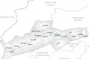Situation géographique de Vauffelin dans le district de Courtelary. Crédit: //fr.wikipedia.org/