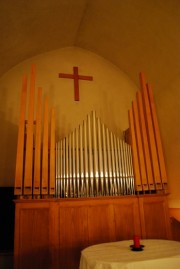 Vue de l'orgue du Temple de Ballens. Cliché personnel