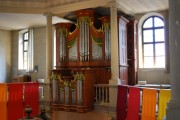 Vue panoramique de l'orgue Quoirin depuis la tribune. Cliché personnel