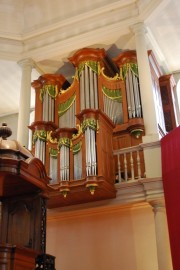 Belle vue de l'orgue Quoirin depuis la nef. Cliché personnel