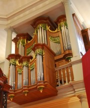 L'orgue Quoirin en contre-plongée depuis la nef. Cliché personnel