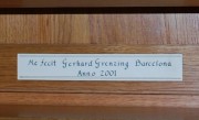 La plaque de signature de l'orgue Grenzing. Cliché personnel