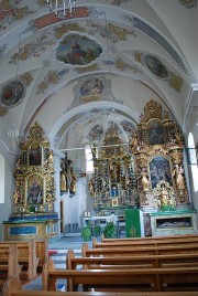 Vue intérieure de la nef de l'église de Niederwald. Cliché personnel
