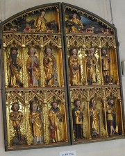 Vue détaillée de l'autel portatif du 15ème s. Cliché personnel