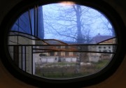 La Brévine, vitrail de S. Haenni (2004). Cliché personnel