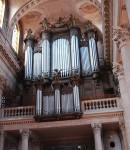 Vue de l'orgue C. Mutin (1908) de N.-Dame à Guebwiller. Cliché personnel (août 2009)
