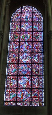 Un vitrail de la cathédrale d'Auxerre (13ème s.). Crédit: //fr.wikipedia.org/