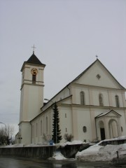 Eglise catholique de Saignelégier. Cliché personnel (février 2006)