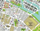 Situation du quartier de St-Séverin dans Paris (encadré rouge). Crédit: //wikitravel.org/fr/Paris/5%C3%A8me_arrondissement