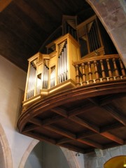 L'orgue de Môtiers. Vue de côté (trois-quarts). Cliché personnel