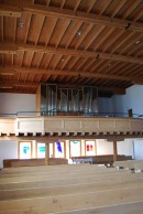 Vue de la nef en direction de l'orgue Wälti (1966). Cliché personnel (avril 2010)