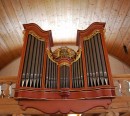 L'orgue Joseph Anton Moser (1778) de Sankt Stephan (Simmental). Cliché personnel (avril 2010)