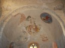 Les peintures murales du Moyen Âge dans le choeur. Cliché personnel (avril 2010)