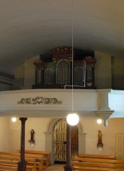 Vue de l'orgue Spaich depuis la chaire. Cliché personnel