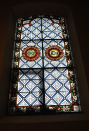 Un vitrail décoratif de la fin du 19ème s. Cliché personnel
