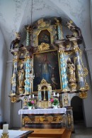 Vue du superbe maître autel baroque. Cliché personnel (mai 2010)
