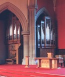 Vue de l'orgue Lammermuir de l'église St.-Gilbert, Glasgow. Crédit: http://www.lammermuirpipeorgans.co.uk/