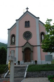 Vue extérieure de la façade de l'église, Herbetswil. Cliché personnel