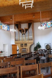 Vue de la nef en direction de l'orgue Hauser. Cliché personnel