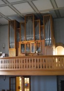 Vue de l'orgue Wälti à Twann, depuis la chaire. Cliché personnel (sept. 2010)