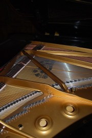 Intérieur du piano Steinway du Locle. Cliché personnel