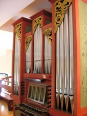 Eglise de St-Brais, l'orgue Metzler. Cliché personnel