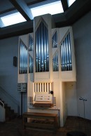 Vue de l'orgue Goll (1993) de la partie catholique du Centre oecuménique d'Ittigen. Cliché personnel (sept. 2010)