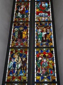 Les vitraux du Moyen Âge montrant la Passion du Christ (vers 1300). Cliché personnel