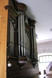 Autre vue de la façade de l'orgue à Saulcy. Cliché personnel