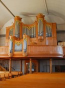 Vue du grand orgue de l'église réform. d'Herzogenbuchsee. Cliché personnel (mars 2011)