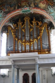 Vue du grand orgue Kuhn. Cliché personnel