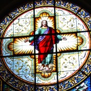 Le grand Christ ornant la rose du choeur: composition grandiose. Cliché personnel