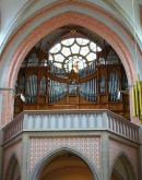 Vue de l'orgue J. Behmann (1931) de Bregenz (Herz-Jesu). Cliché personnel (mai 2011)