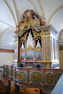 Le magnifique orgue italien de l'église réformée de Samedan. Cliché personnel (juillet 2011)