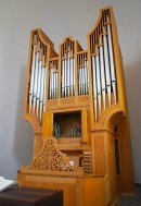 Grand orgue Felsberg de l'église réformée de St. Moritz. Cliché personnel (juillet 2011)