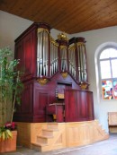 L'orgue Suter / Wälti (1812 / 1992) de l'église de Kandergrund. Cliché personnel (mars 2008)